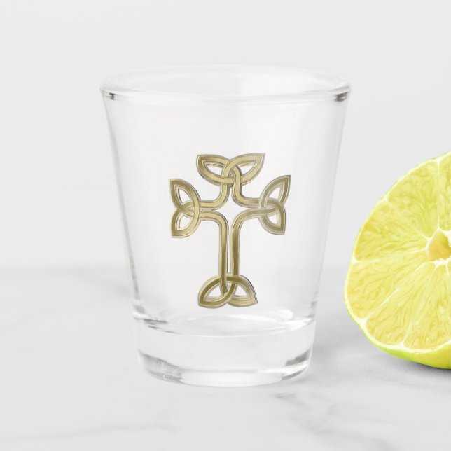 Celtic cross knot shot glass (Front)