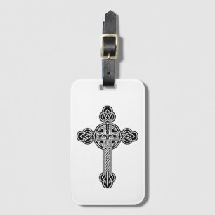 Celtic cross luggage tag