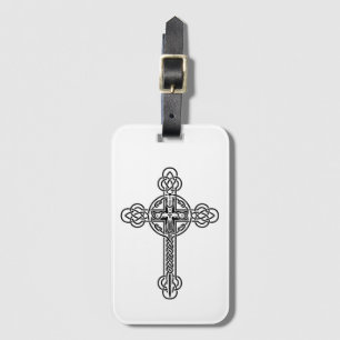 Celtic cross luggage tag