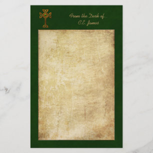Celtic Cross & Parchment Stationery