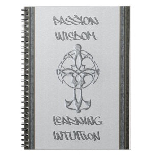 Celtic Cross Passion, Wisdom, Learning, Intuition Spiral Notebook