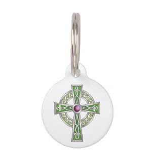 Celtic Cross Pet Tag