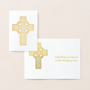 Celtic Cross   Religious Foil Card