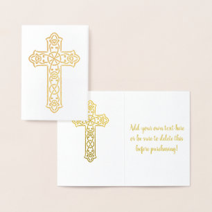 Celtic Cross   Religious Foil Card