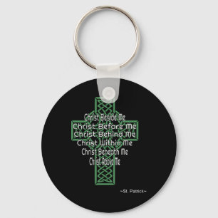 Celtic Cross Shirt St Patrick's Prayer Christian G Key Ring