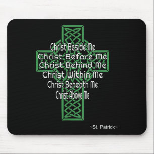 Celtic Cross Shirt St Patrick's Prayer Christian Mouse Pad