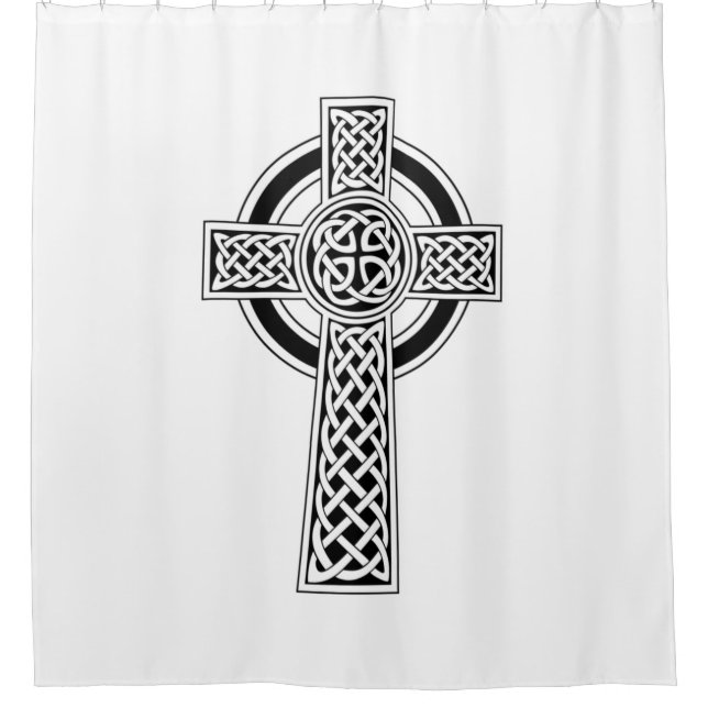 Celtic Cross Shower Curtain (Front)