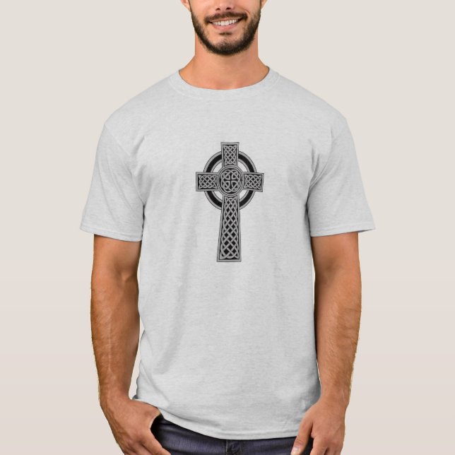 Celtic Cross - Silver T-Shirt (Front)