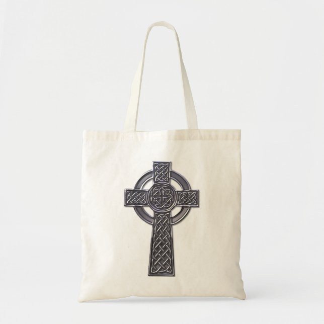 Celtic Cross - Silver Tote Bag (Front)