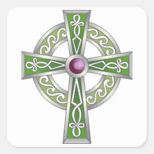 Celtic Cross Square Sticker