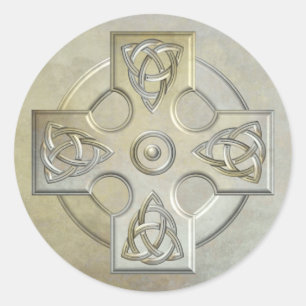 Celtic Cross (stone) Classic Round Sticker