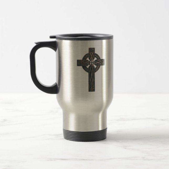 Celtic Cross Travel Mug (Left)