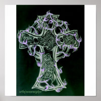 celtic cross/vine art
