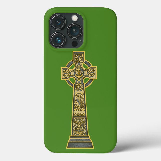 Celtic Cross with Harp Case-Mate iPhone Case (Back)