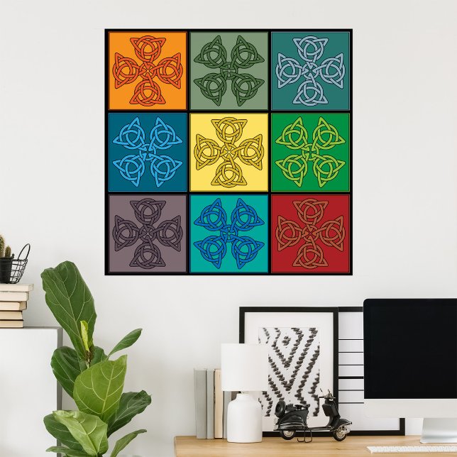 Celtic Crosses Colourful Poster (Creator Uploaded)
