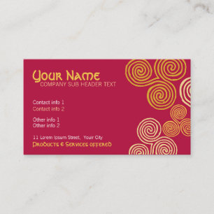 Celtic Curl Swirl Business Card