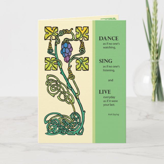 Celtic Dance Sing Live, Birthday Card (Front)