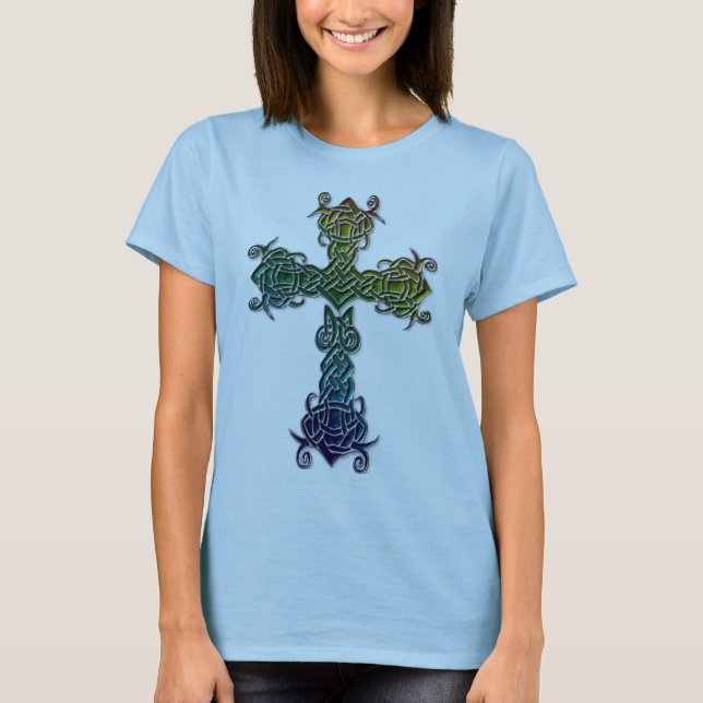 Celtic De Colores Cross T-Shirt (Front)