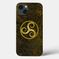 Celtic Decorative Gold Triskele Symbol