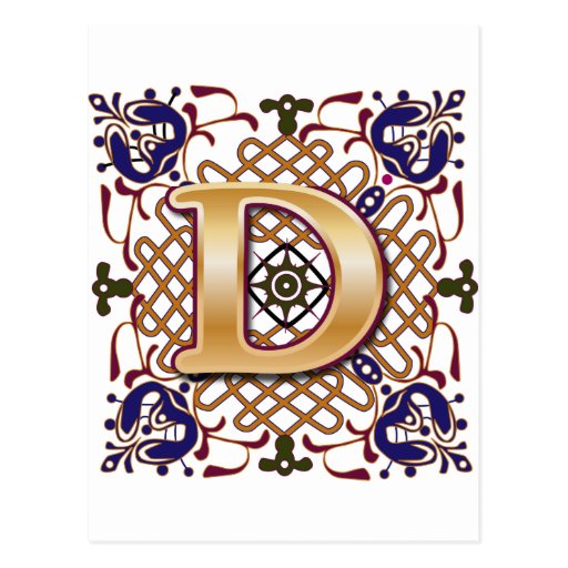 Celtic Design Letter D Post Card | Zazzle