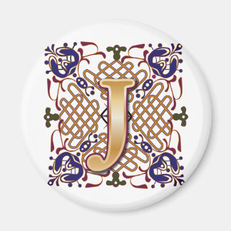 Celtic Design Letter J Magnet