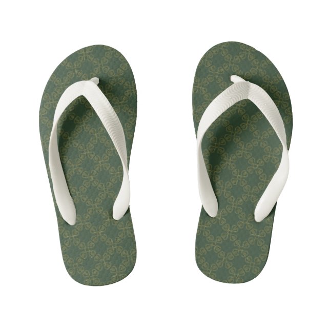 Celtic Design Pattern Kid's Jandals (Footbed)