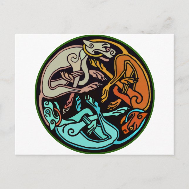 Celtic Dogs Postcard (Front)