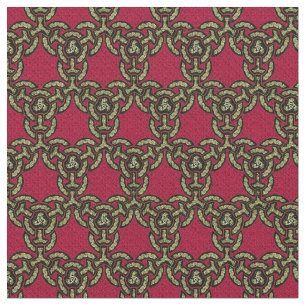 Celtic Dragon Chain in Red Fabric