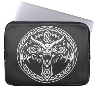 Celtic Dragon Emblem by BurnsInHell Laptop Sleeve