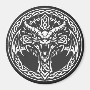 Celtic Dragon Emblem by BurnsInHell Magnet