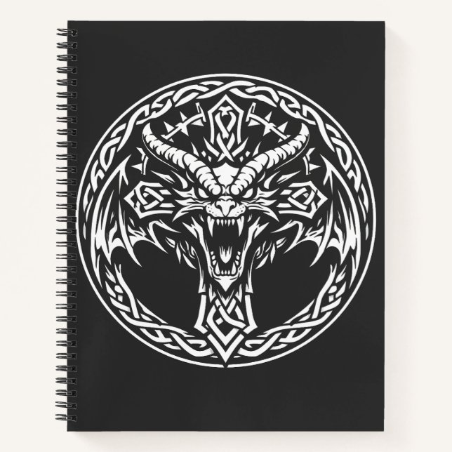 Celtic Dragon Emblem by BurnsInHell Notebook (Front)