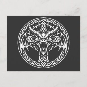 Celtic Dragon Emblem by BurnsInHell Postcard