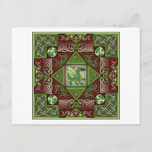 Celtic Dragon Labyrinth Postcard
