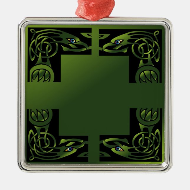 Celtic Dragon Metal Tree Decoration (Front)