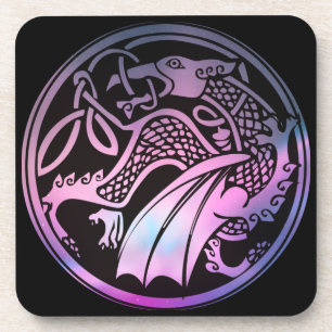 Celtic Dragon Round Coaster