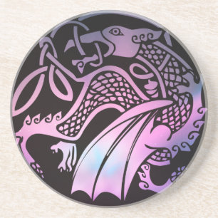 Celtic Dragon Round Coaster