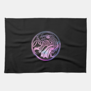 Celtic Dragon Round Tea Towel