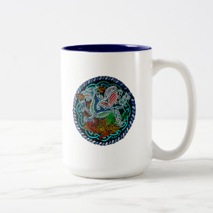 Celtic dragon Two-Tone coffee mug