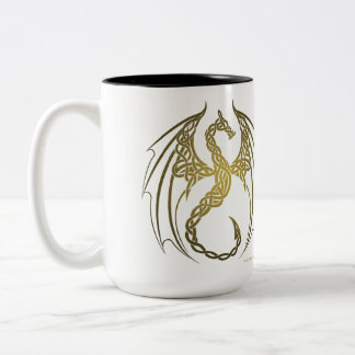 Celtic Dragon Two-Tone Coffee Mug