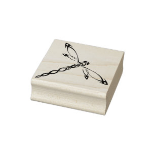 celtic dragonfly art stamp