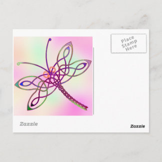 Celtic Dragonfly Light Postcard