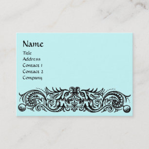 CELTIC DRAGONS MONOGRAM ,blue Business Card