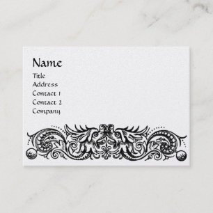 CELTIC DRAGONS MONOGRAM pearl paper Business Card