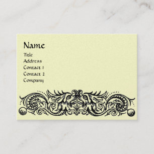 CELTIC DRAGONS MONOGRAM platinum metallic,silver Business Card