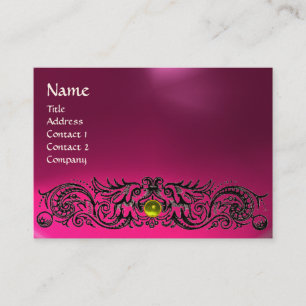 CELTIC DRAGONS MONOGRAM TOPAZ pink amethyst Business Card