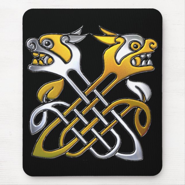 Celtic Dragons Mouse Pad (Front)