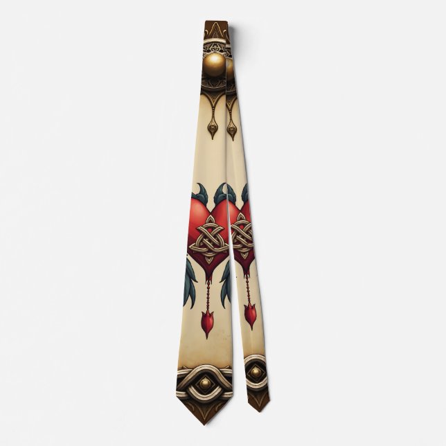 Celtic elegance with a heart and wings.  tie (Front)