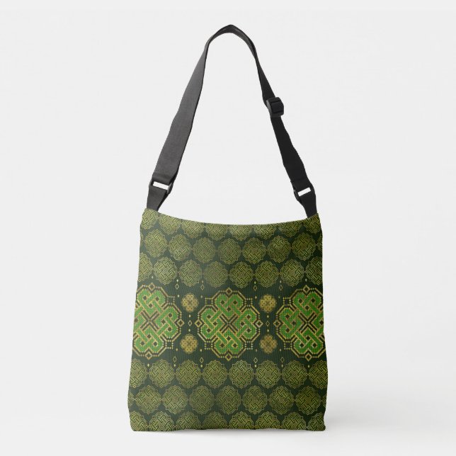 Celtic Endless Knot - Shamrock Four-leaf clover Crossbody Bag (Front)
