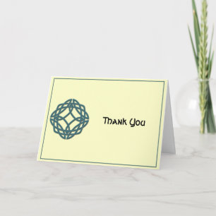Celtic Eternity Knot Teal and Ivory Thank You