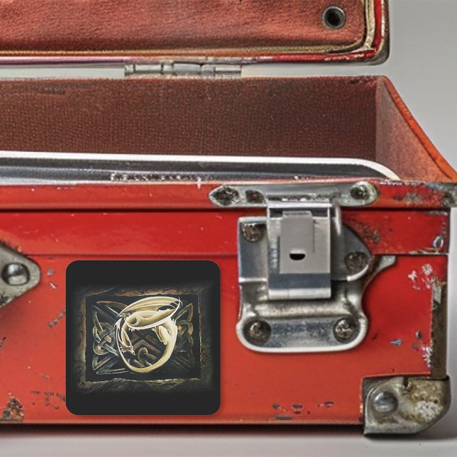 Celtic Familiar Dragon Square Sticker (Creator Uploaded)